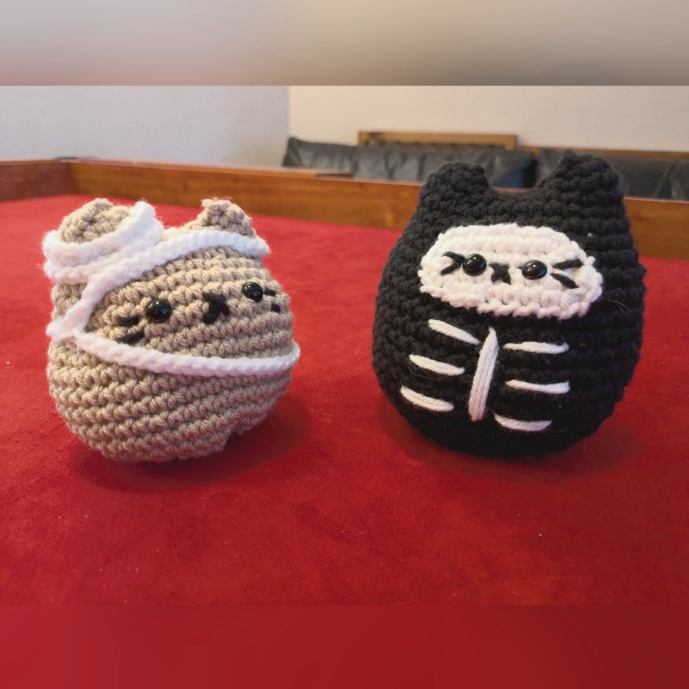 Handmade Crochet Scaredy Cats